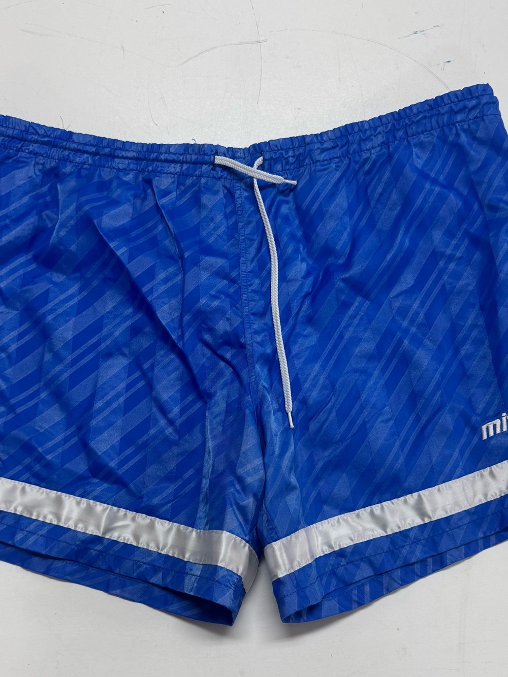 Mitre Vintage Blue Nylon Soccer Shorts Men’s Size Large 34-40